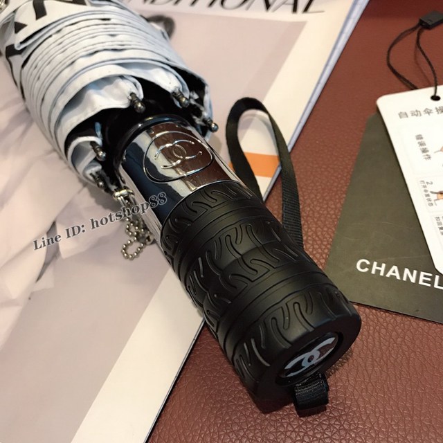 CHANEL專門店新款香奈兒巴黎鐵塔火爆時尚單品全自動折疊晴雨傘 mmyj2730